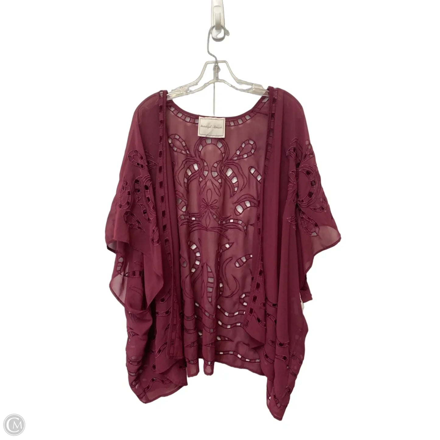 Shawl By Clothes Mentor In Maroon, Size: Osfm