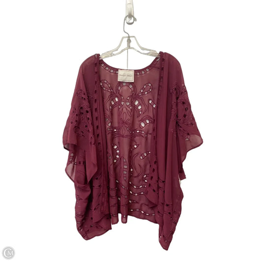 Shawl By Clothes Mentor In Maroon, Size: Osfm