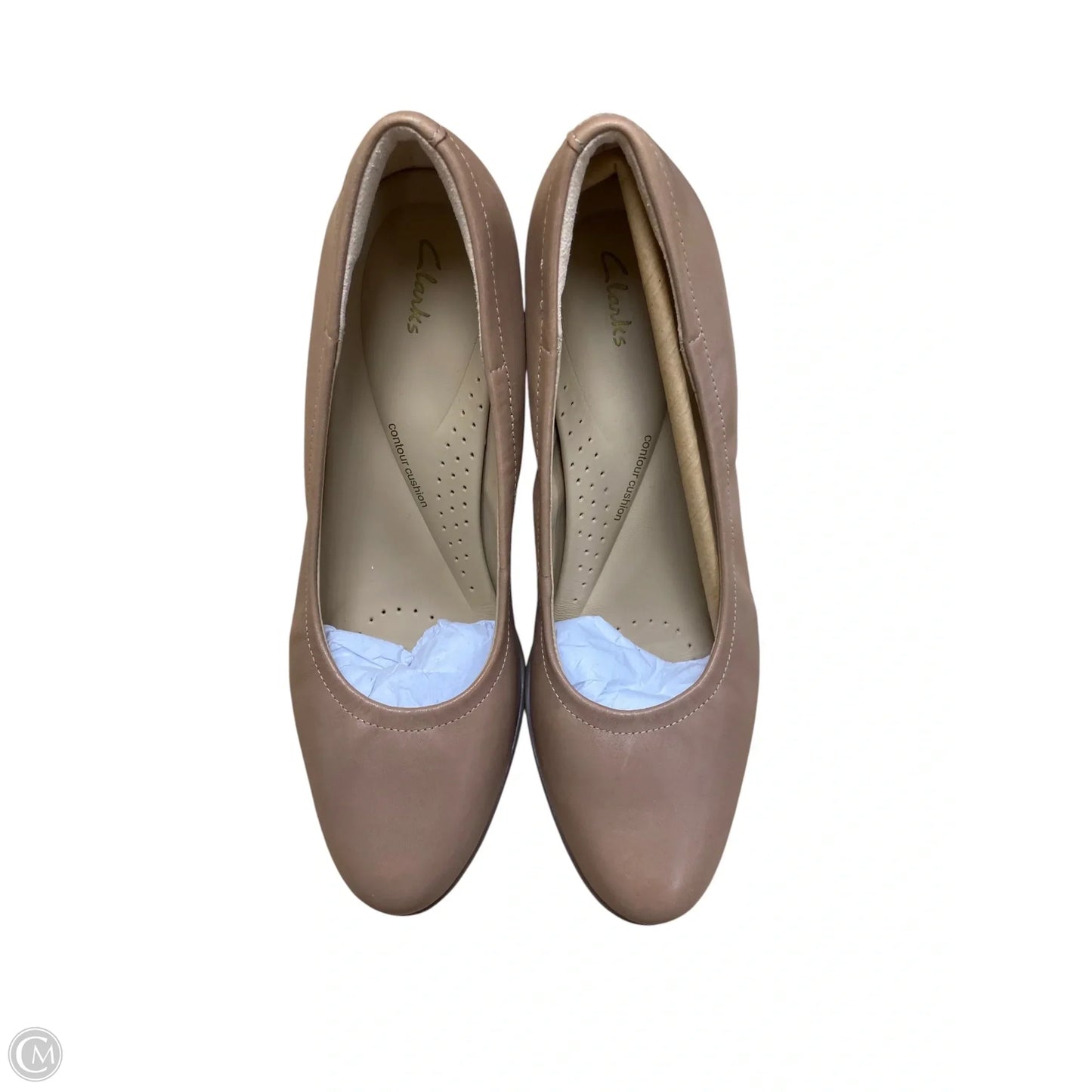 Shoes Heels Block By Clarks In Tan, Size: 7.5