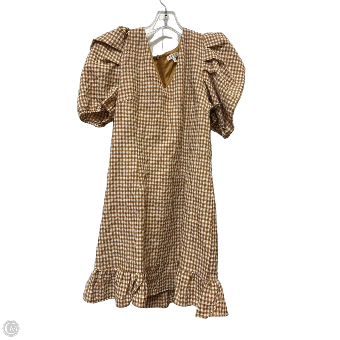 Dress Casual Midi By Tcec In Checkered Pattern, Size: M