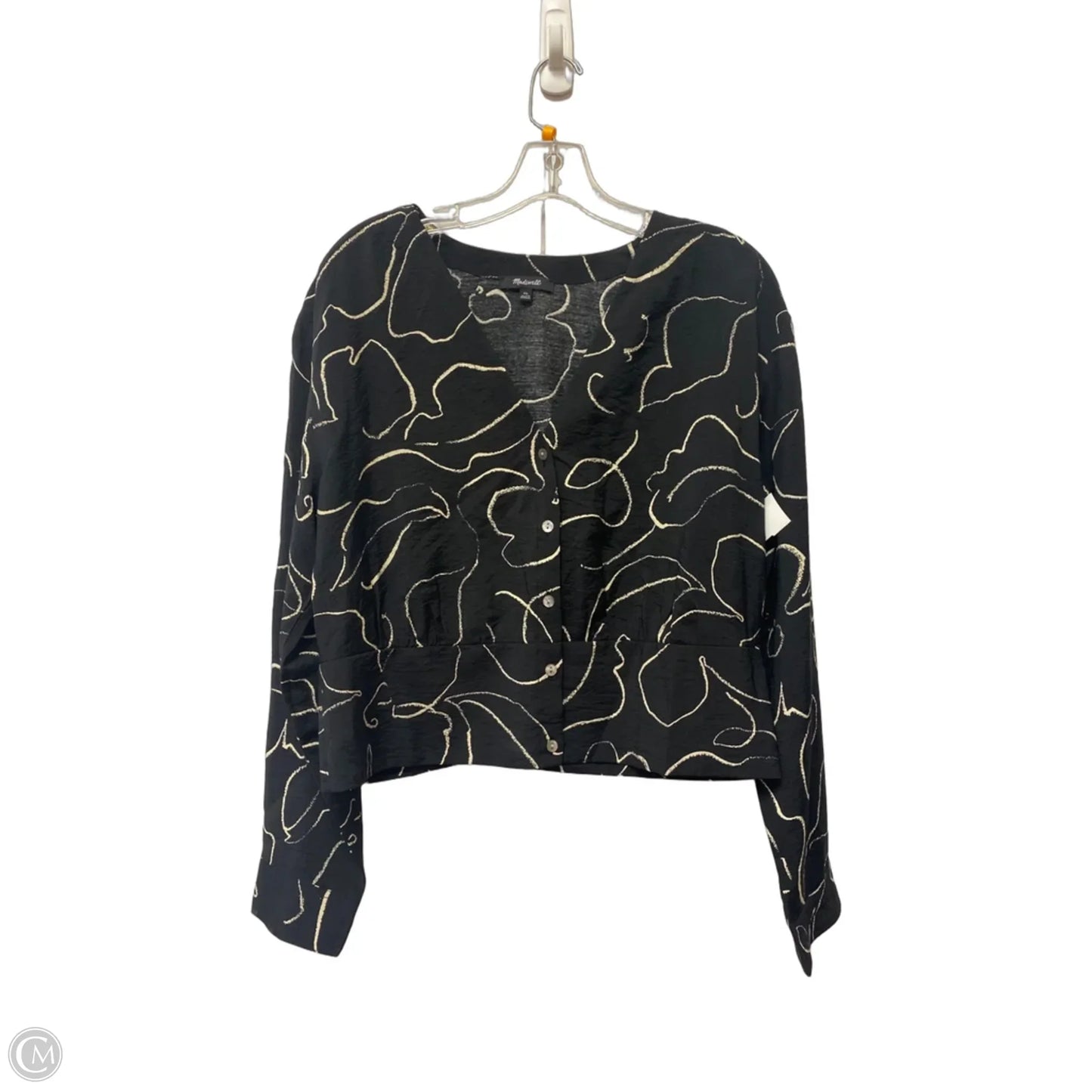 Top Long Sleeve By Madewell In Black, Size: Xl