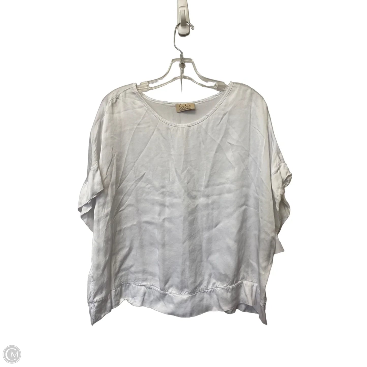 Top Short Sleeve Basic By Clothes Mentor In White, Size: M