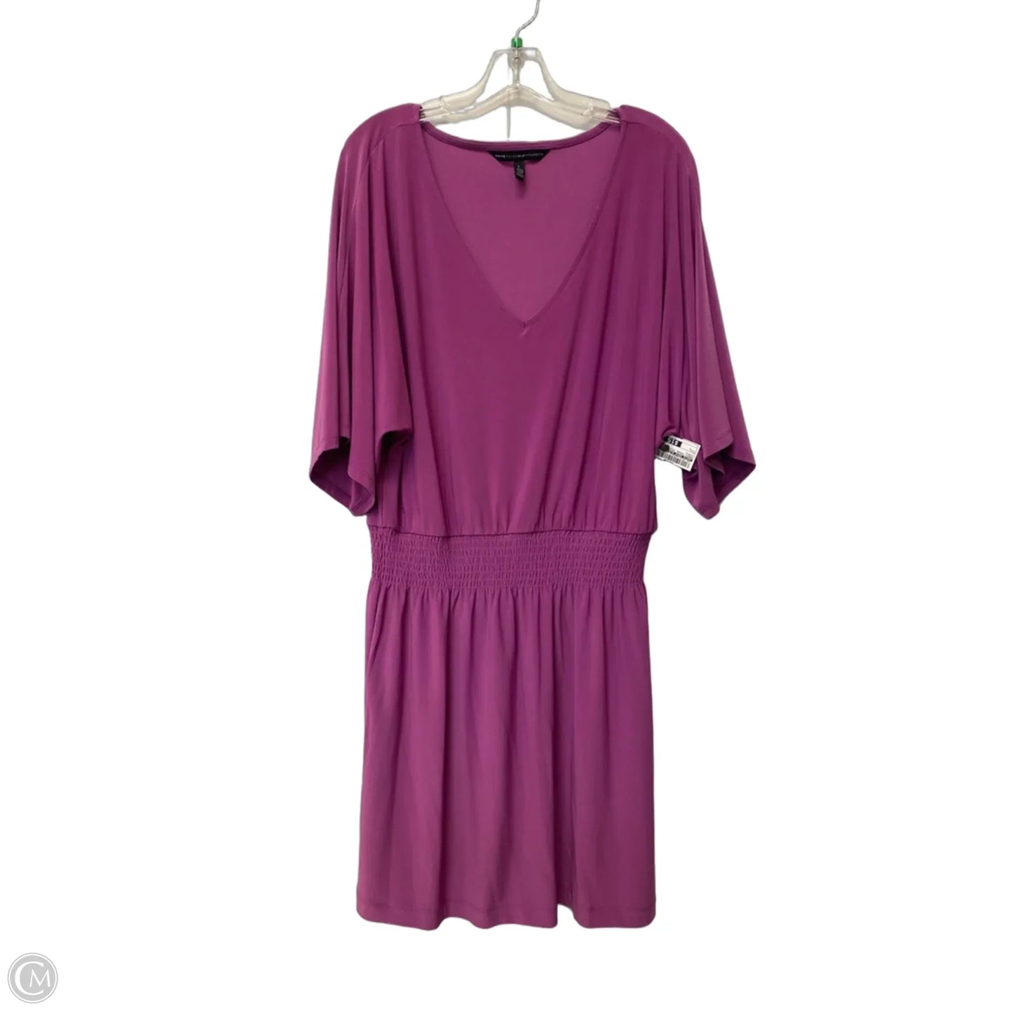 Dress Casual Midi By White House Black Market In Purple, Size: L