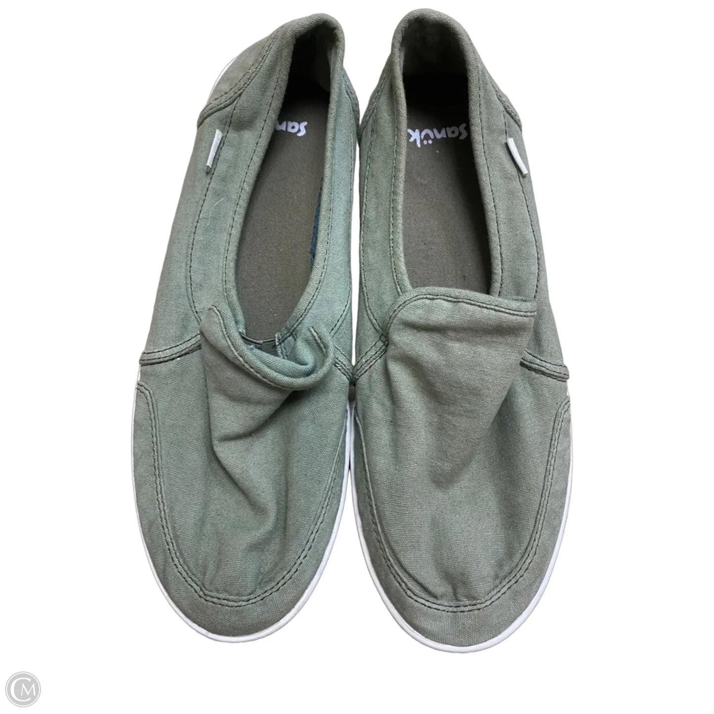 Shoes Flats By Sanuk In Green, Size: 9