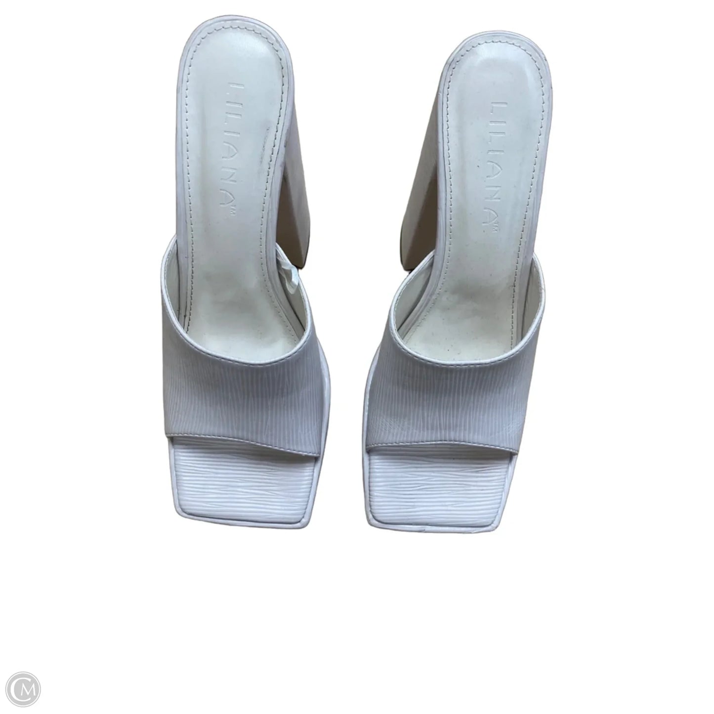 Shoes Heels Block By Liliana In White, Size: 7