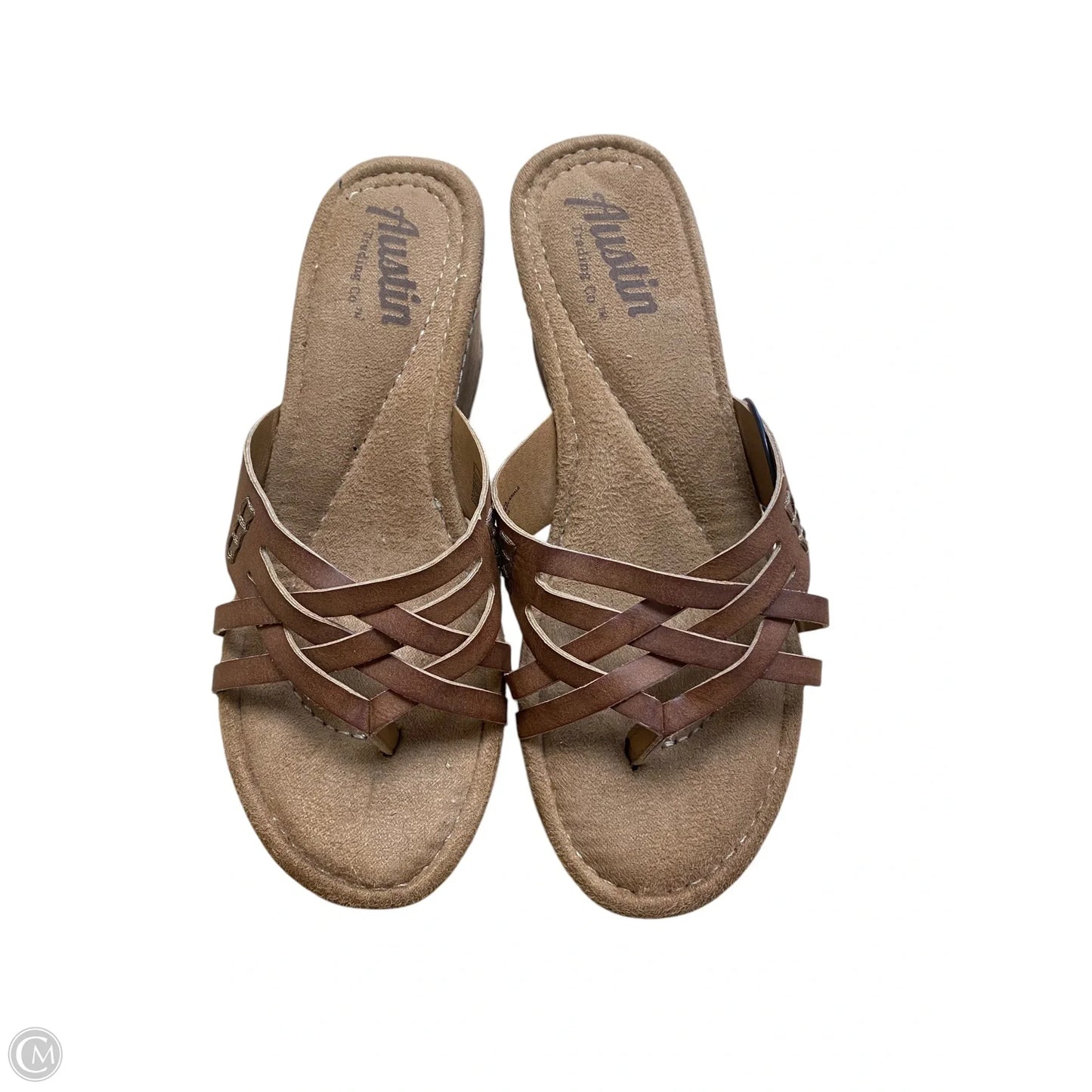 Shoes Heels Wedge By Clothes Mentor In Brown, Size: 8