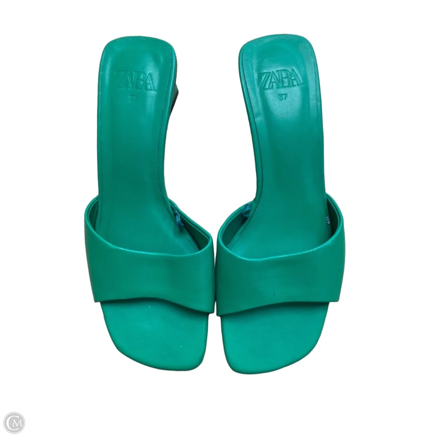 Shoes Heels Kitten By Zara In Green, Size: 6