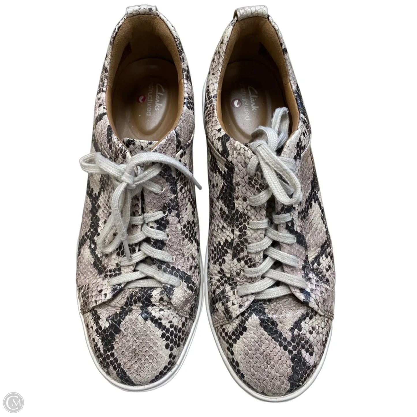 Shoes Flats By Clarks In Snakeskin Print, Size: 8