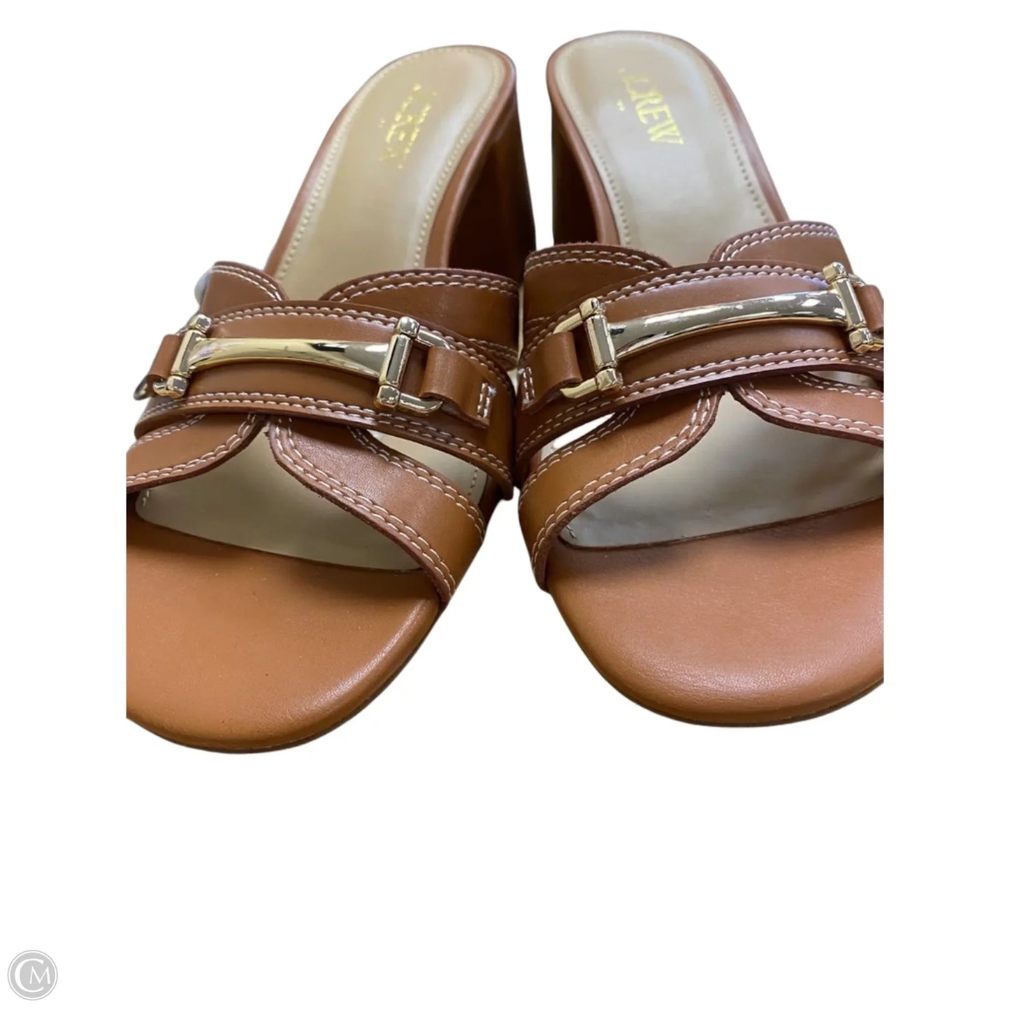 Sandals Heels Block By J. Crew In Brown, Size: 6