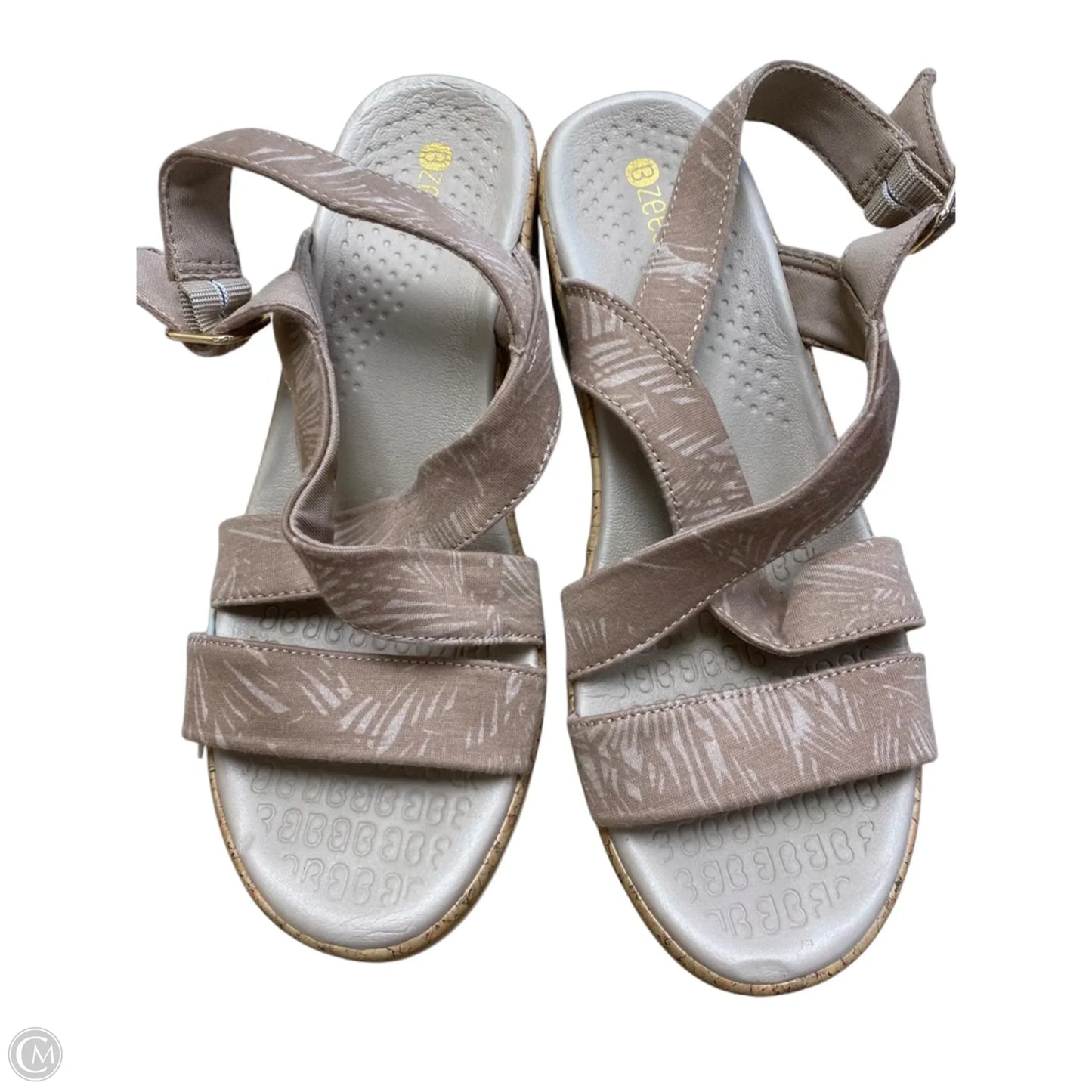 Sandals Heels Wedge By Bzees In Pink, Size: 8