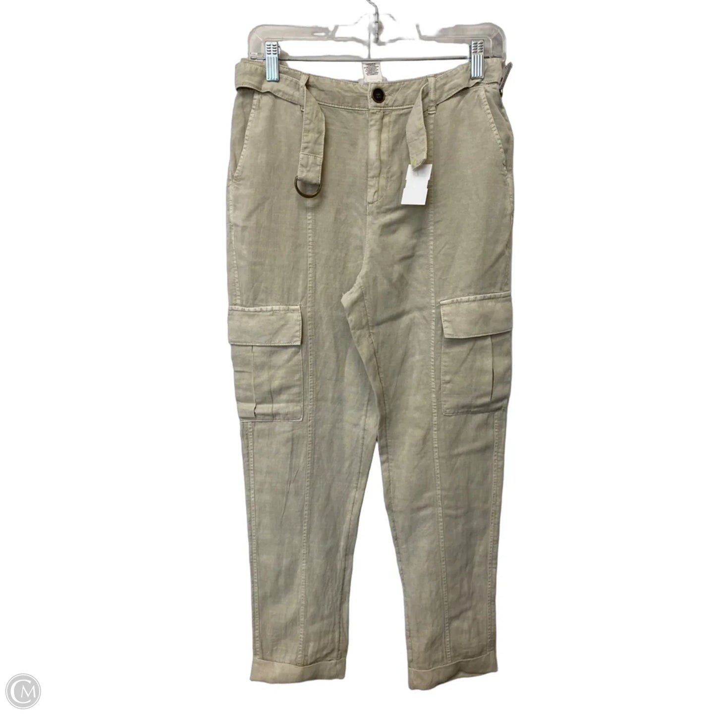 Pants Linen By Nicole Miller In Tan, Size: S