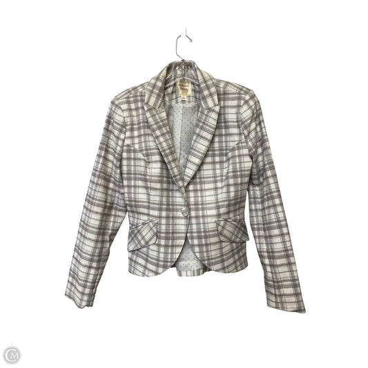 Blazer By Clothes Mentor In Plaid Pattern, Size: M