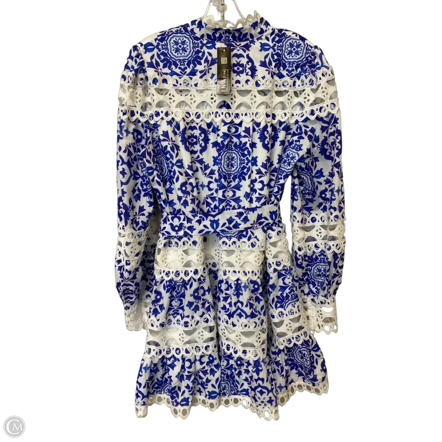 Dress Casual Midi By Clothes Mentor In Blue, Size: L