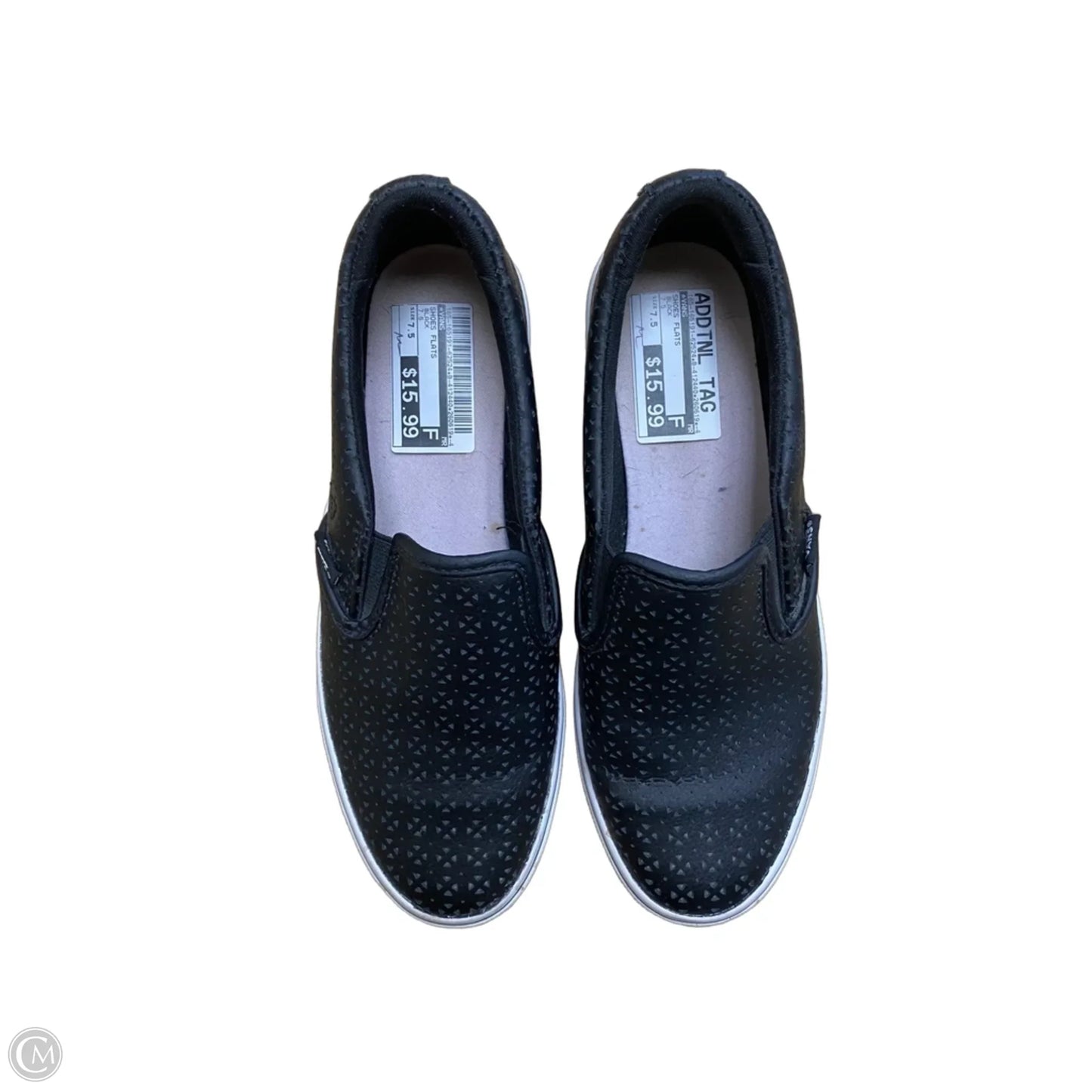 Shoes Flats By Vans In Black, Size: 7.5
