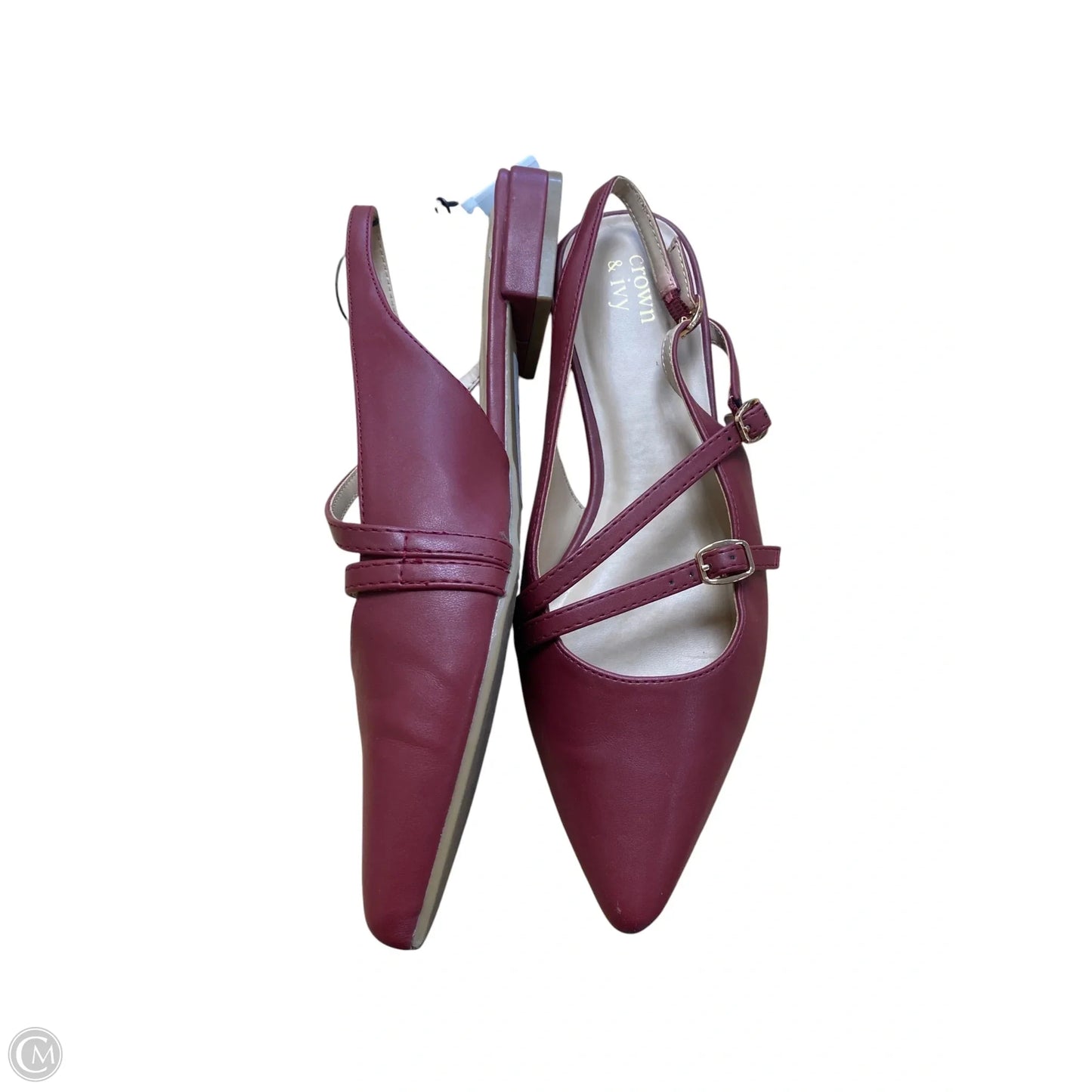 Shoes Flats By Crown And Ivy In Maroon, Size: 8