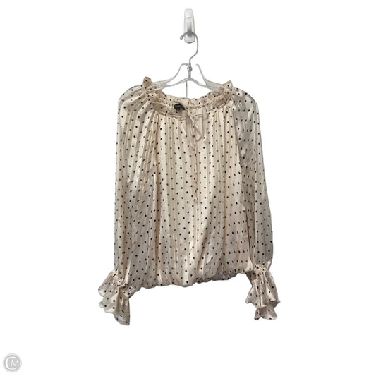 Top Long Sleeve By Adrianna Papell In Polkadot Pattern, Size: S