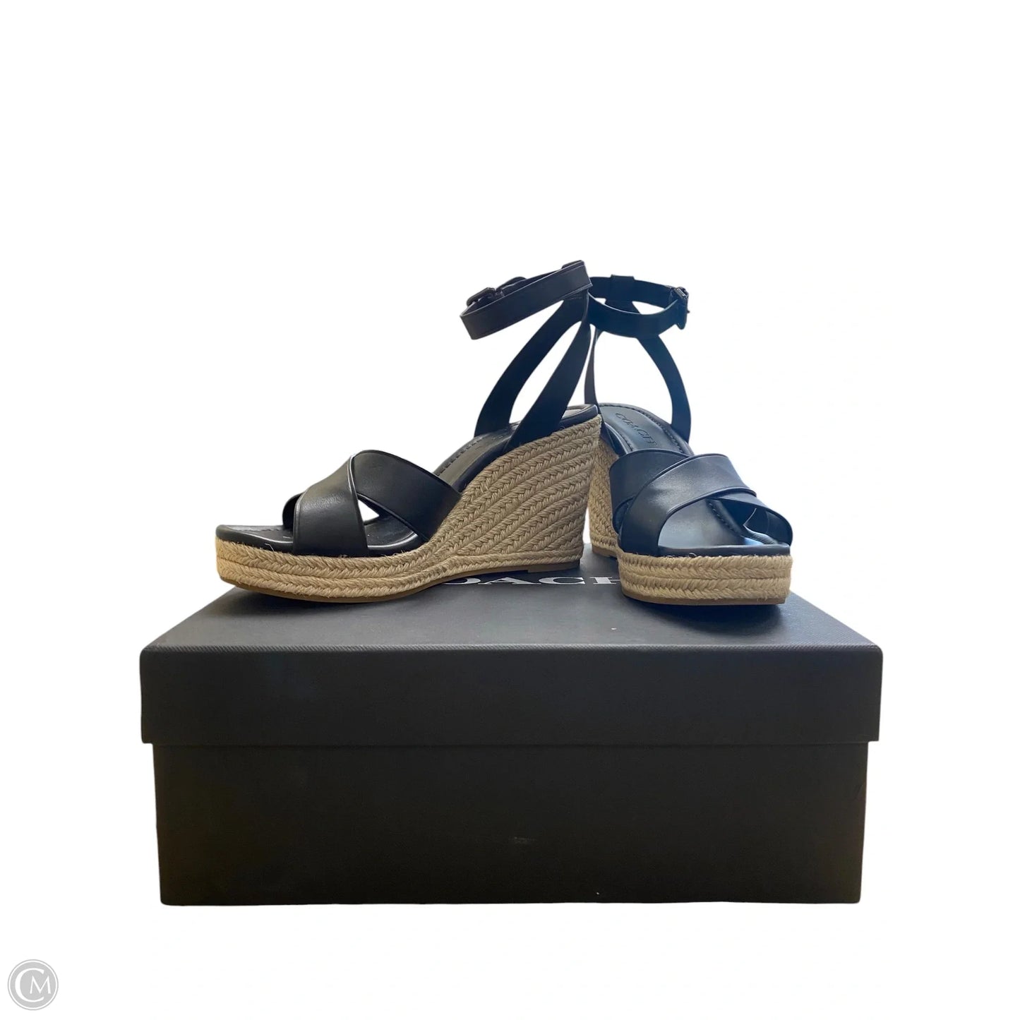 Sandals Designer By Coach In Black, Size: 8