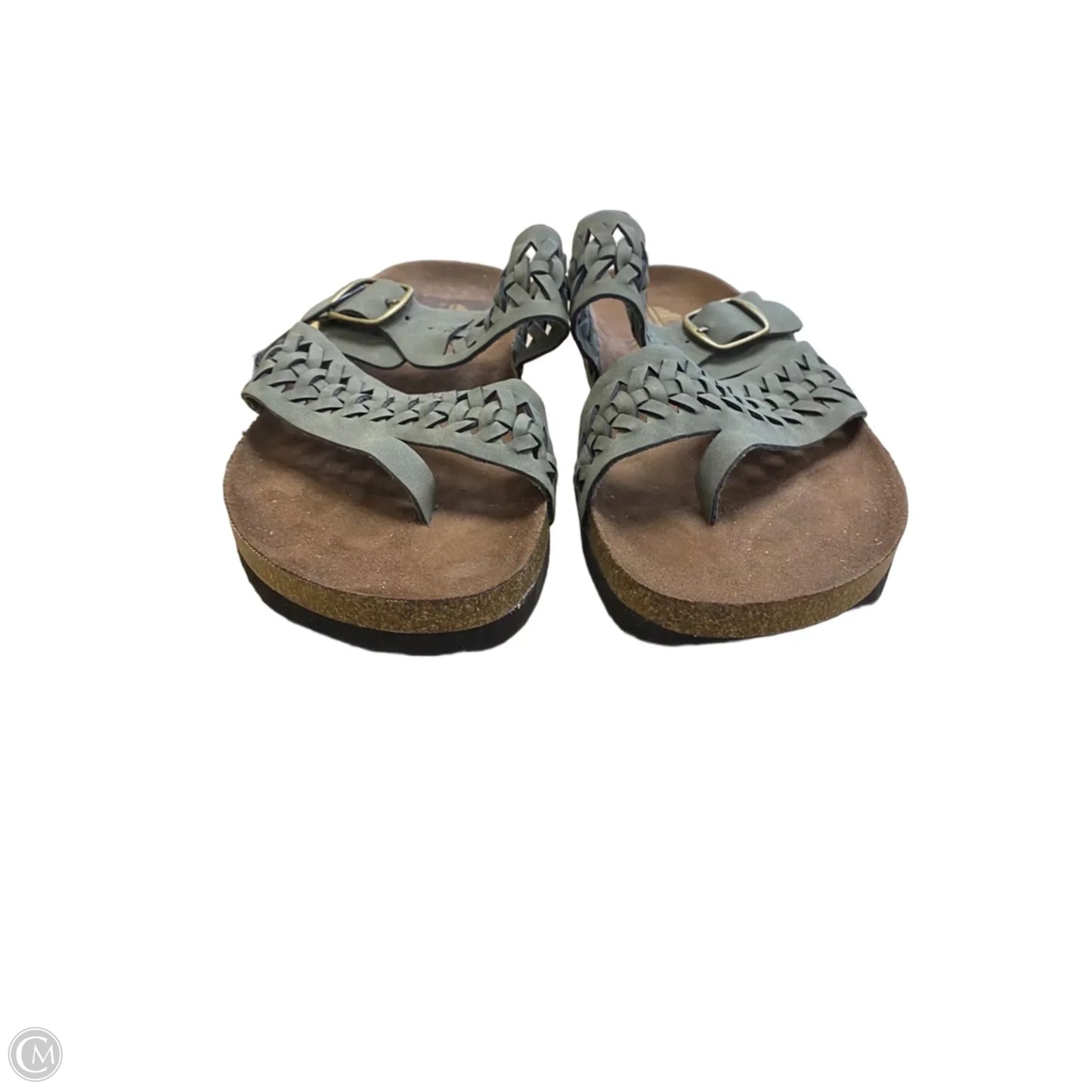 Sandals Flats By Cliffs By White Mountain In Green, Size: 9.5