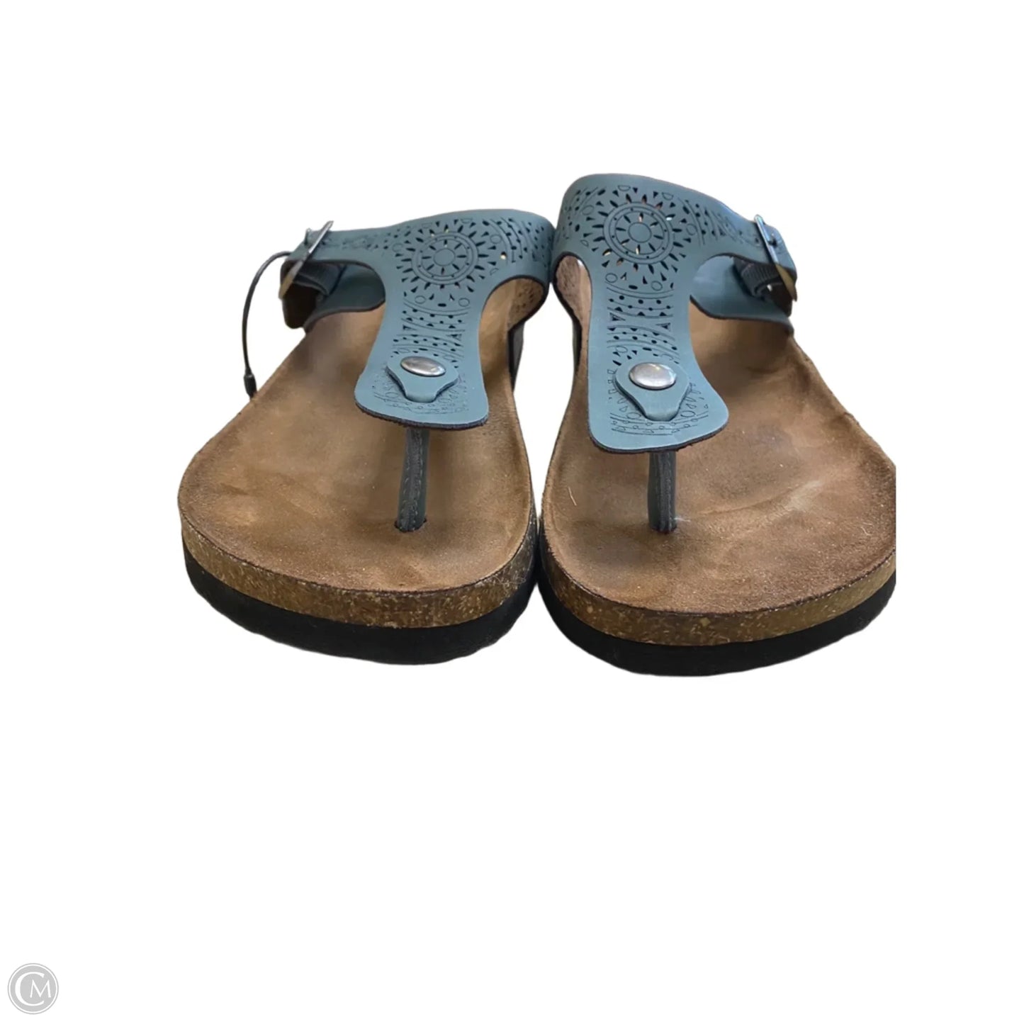 Sandals Flats By Cliffs By White Mountain In Blue, Size: 9