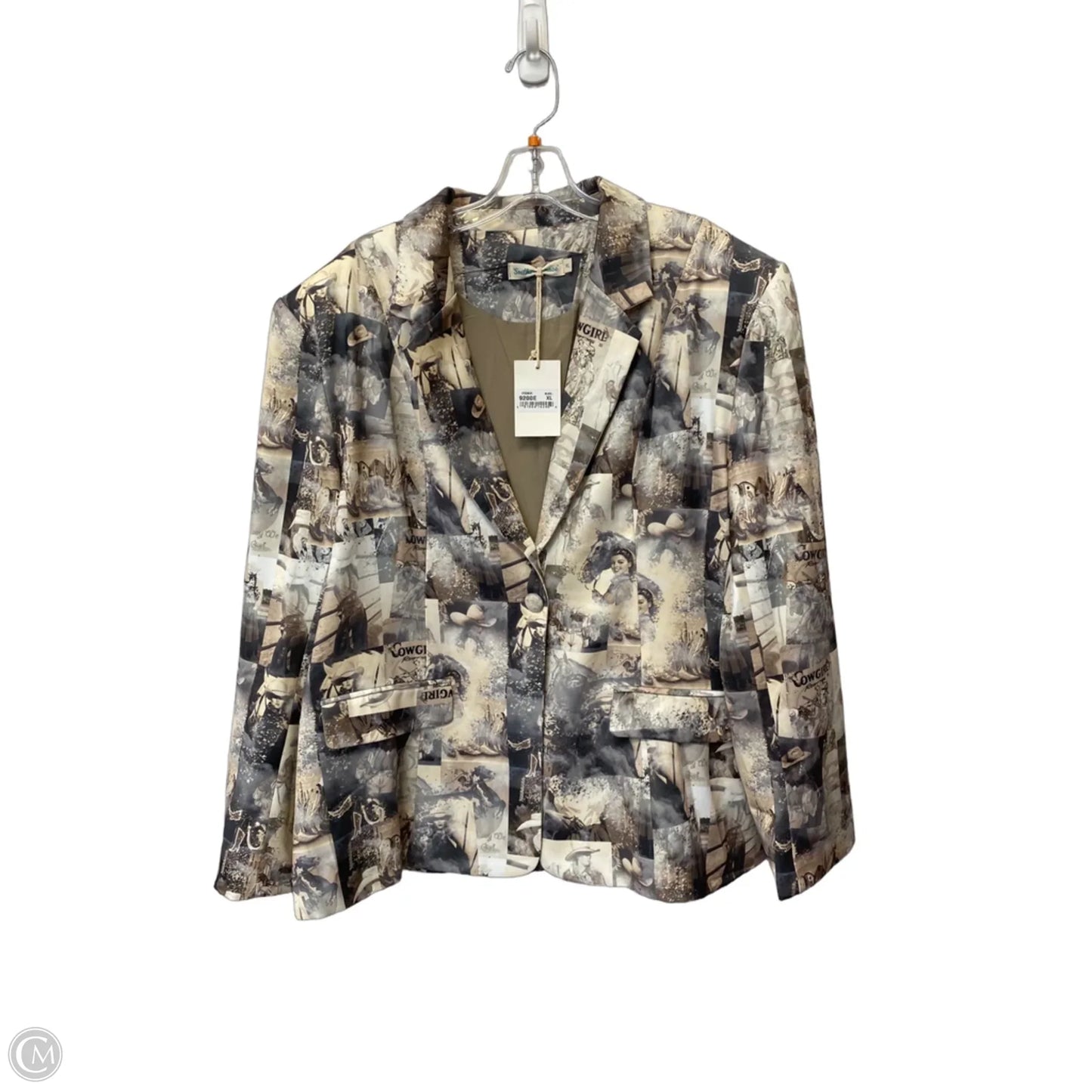 Blazer By Southern Grace In Tan, Size: Xl