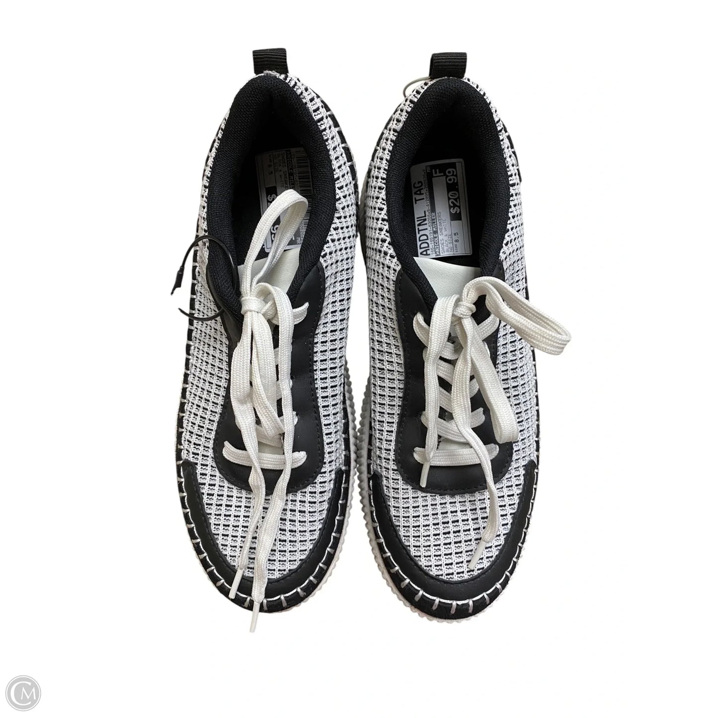 Shoes Sneakers By Nicole Miller In Black & White, Size: 8.5