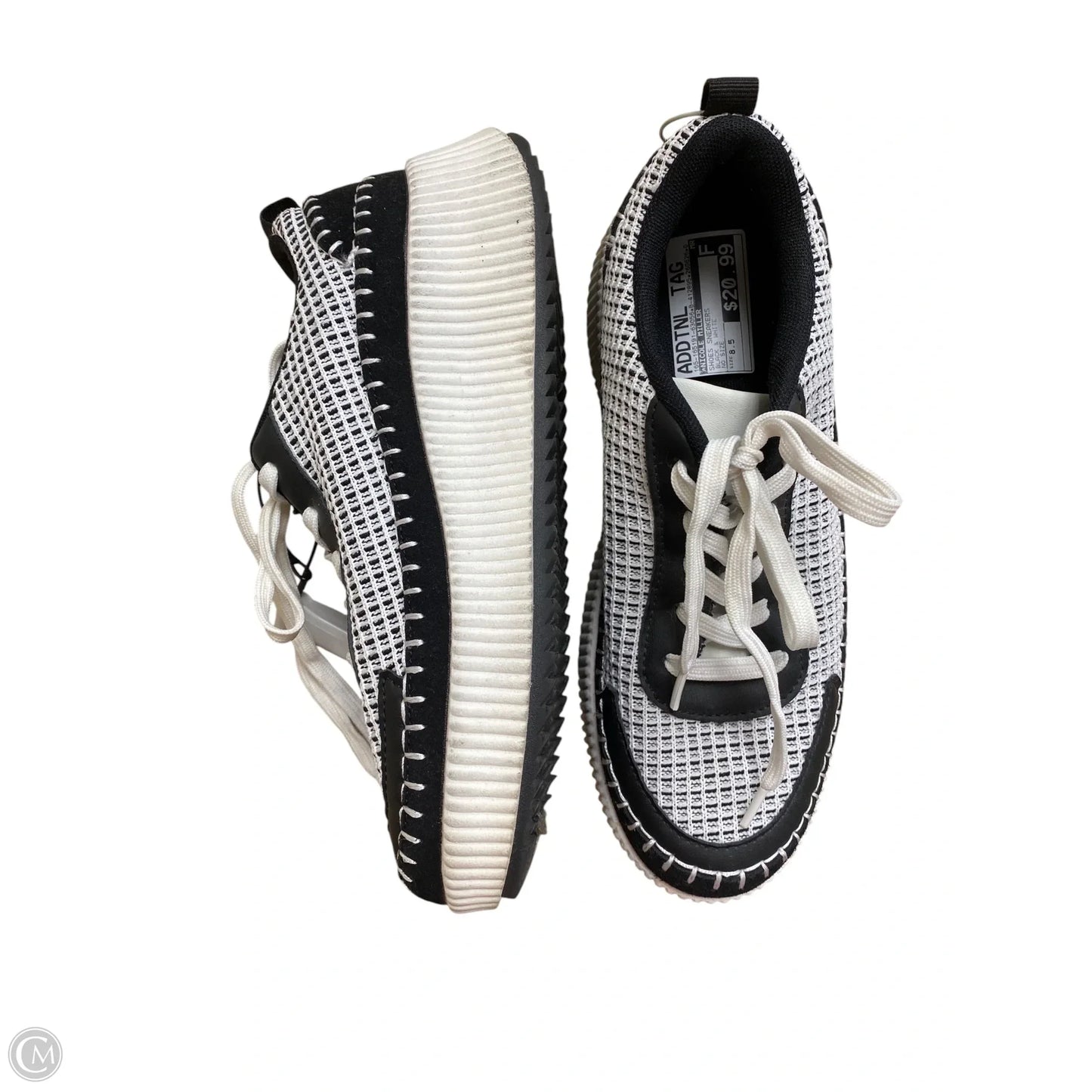 Shoes Sneakers By Nicole Miller In Black & White, Size: 8.5