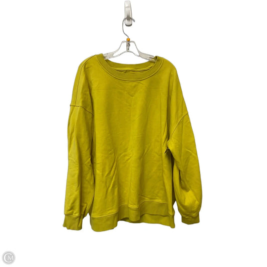 Athletic Sweatshirt Crewneck By Lululemon In Yellow, Size: Xl
