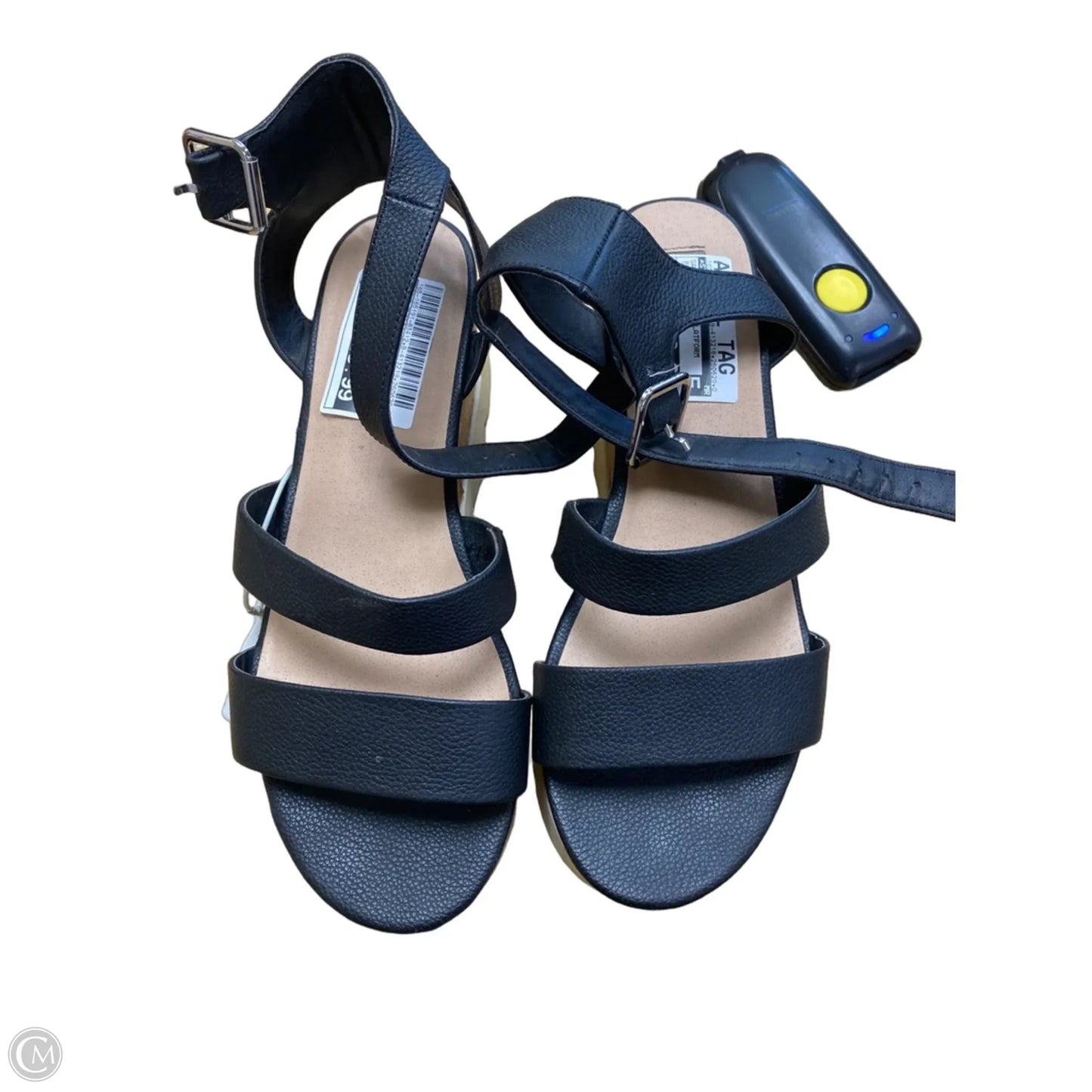 Sandals Heels Platform By Steve Madden In Black, Size: 7.5