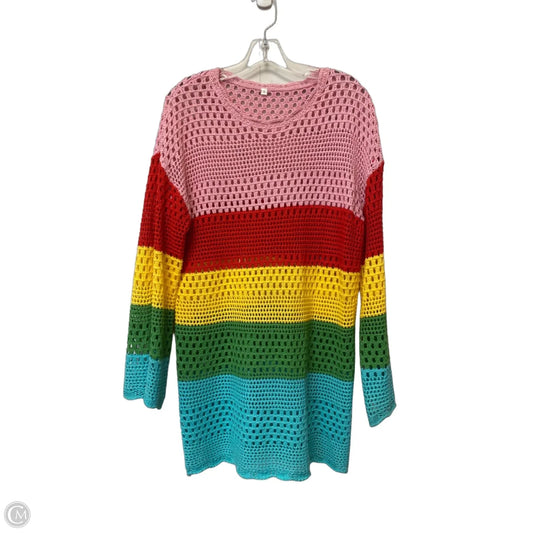 Dress Casual Midi By Cme In Rainbow Print, Size: S