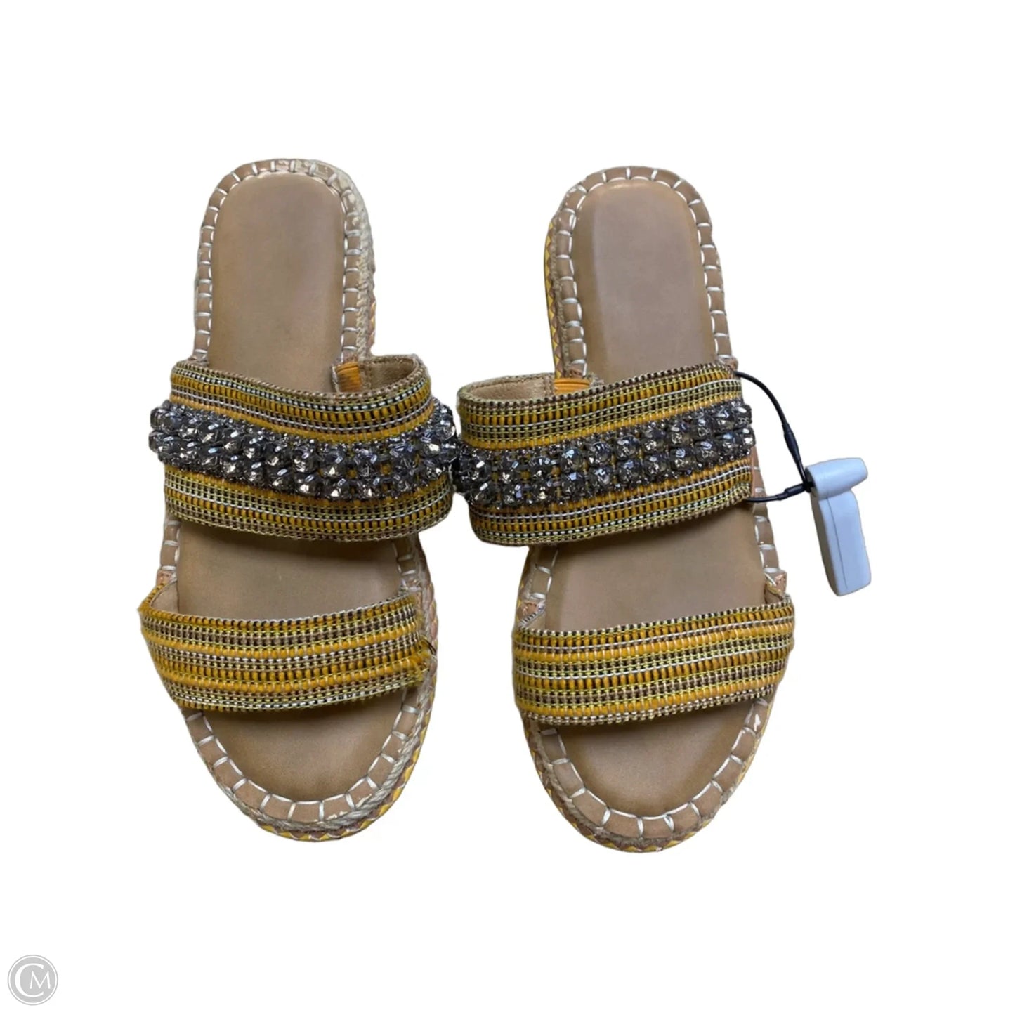 Sandals Flats By Crown Vintage In Yellow, Size: 8