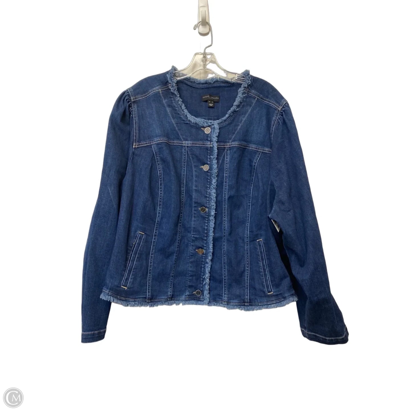Jacket Denim By Susan Graver In Blue Denim, Size: 4x
