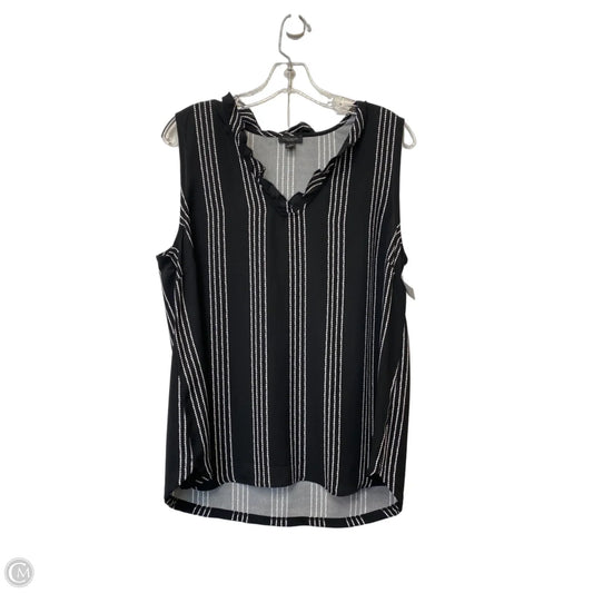 Top Sleeveless By Ann Taylor In Black, Size: L