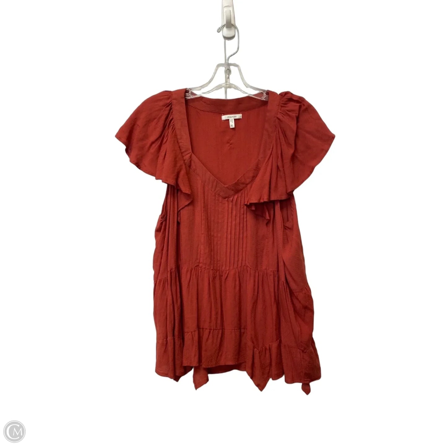 Top Short Sleeve By Maurices In Red, Size: Xl