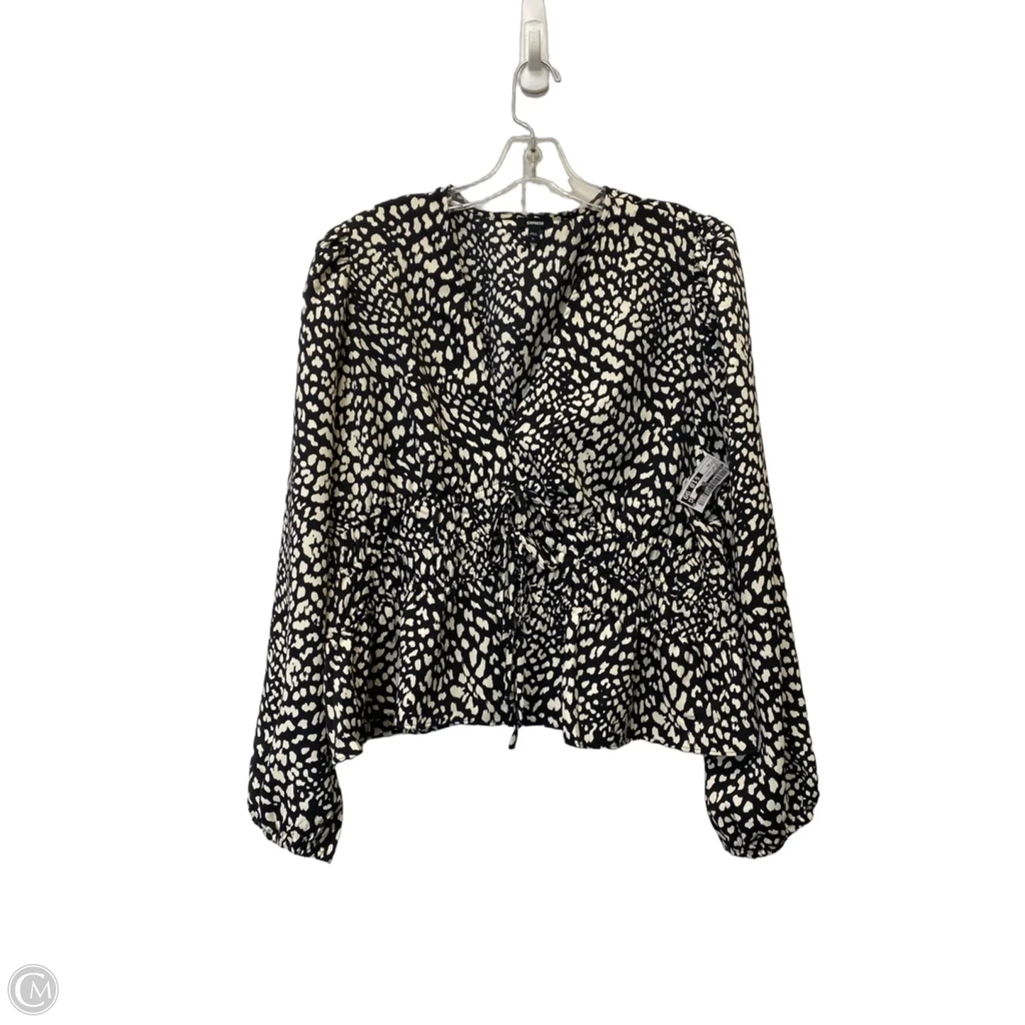 Top Long Sleeve By Express In Animal Print, Size: Xl