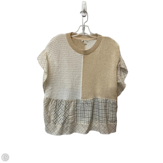 Top Short Sleeve By Versona In Chartreuse, Size: M