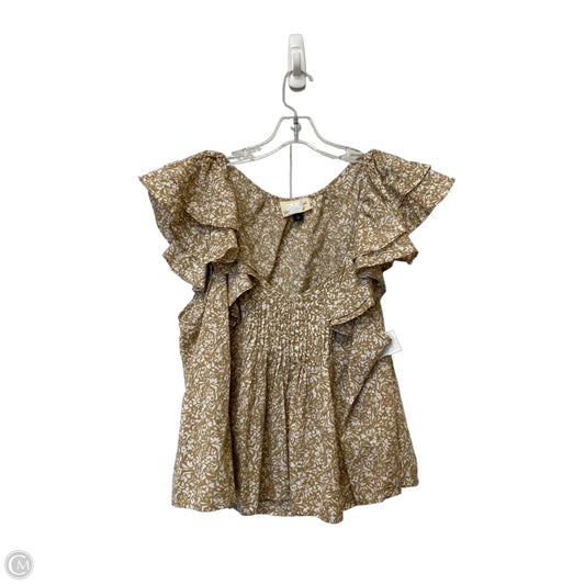 Top Sleeveless By Universal Thread In Tan, Size: L