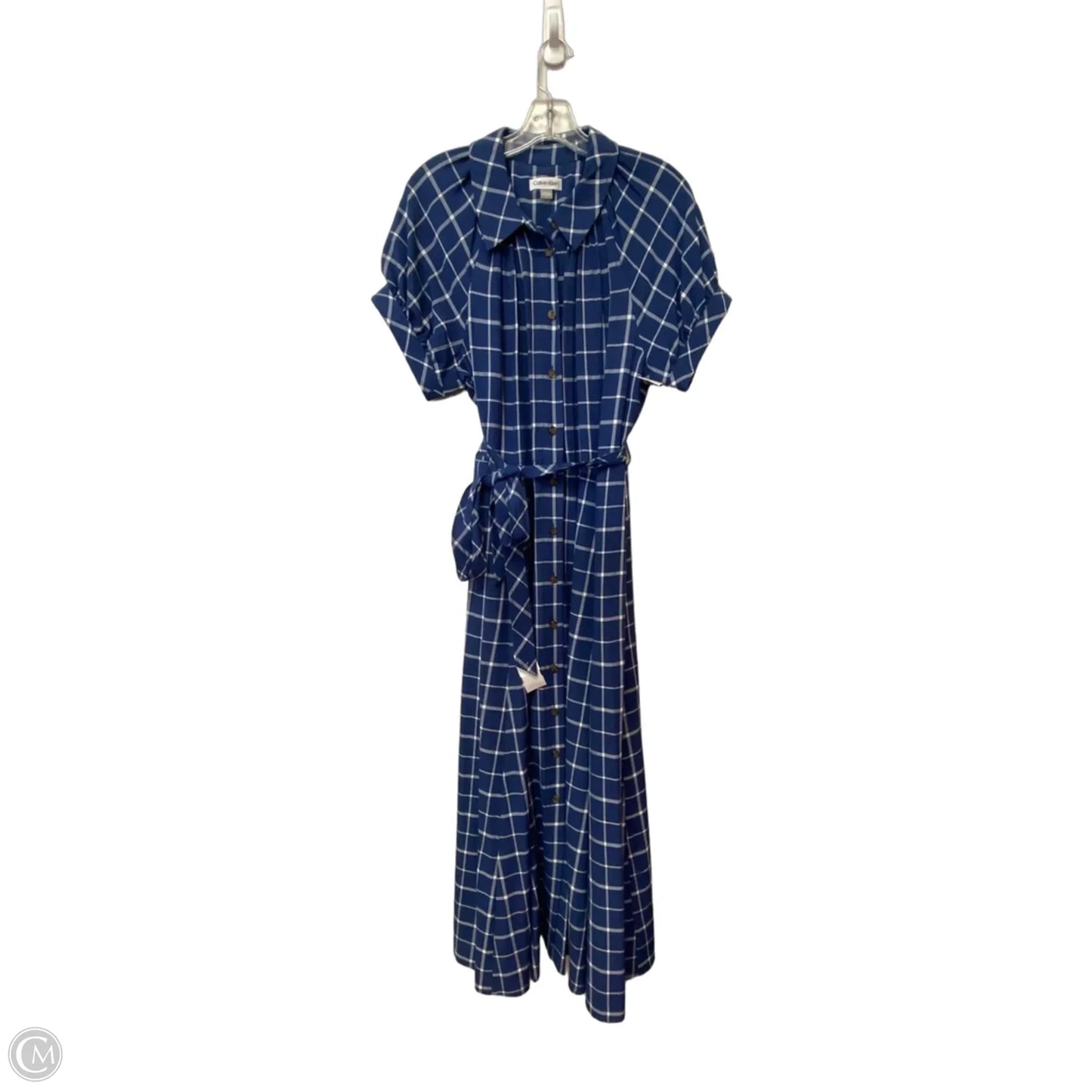 Dress Casual Maxi By Calvin Klein In Blue, Size: 12