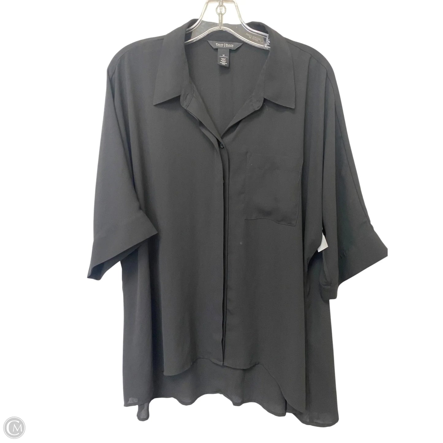 Top Long Sleeve By White House Black Market In Black, Size: M