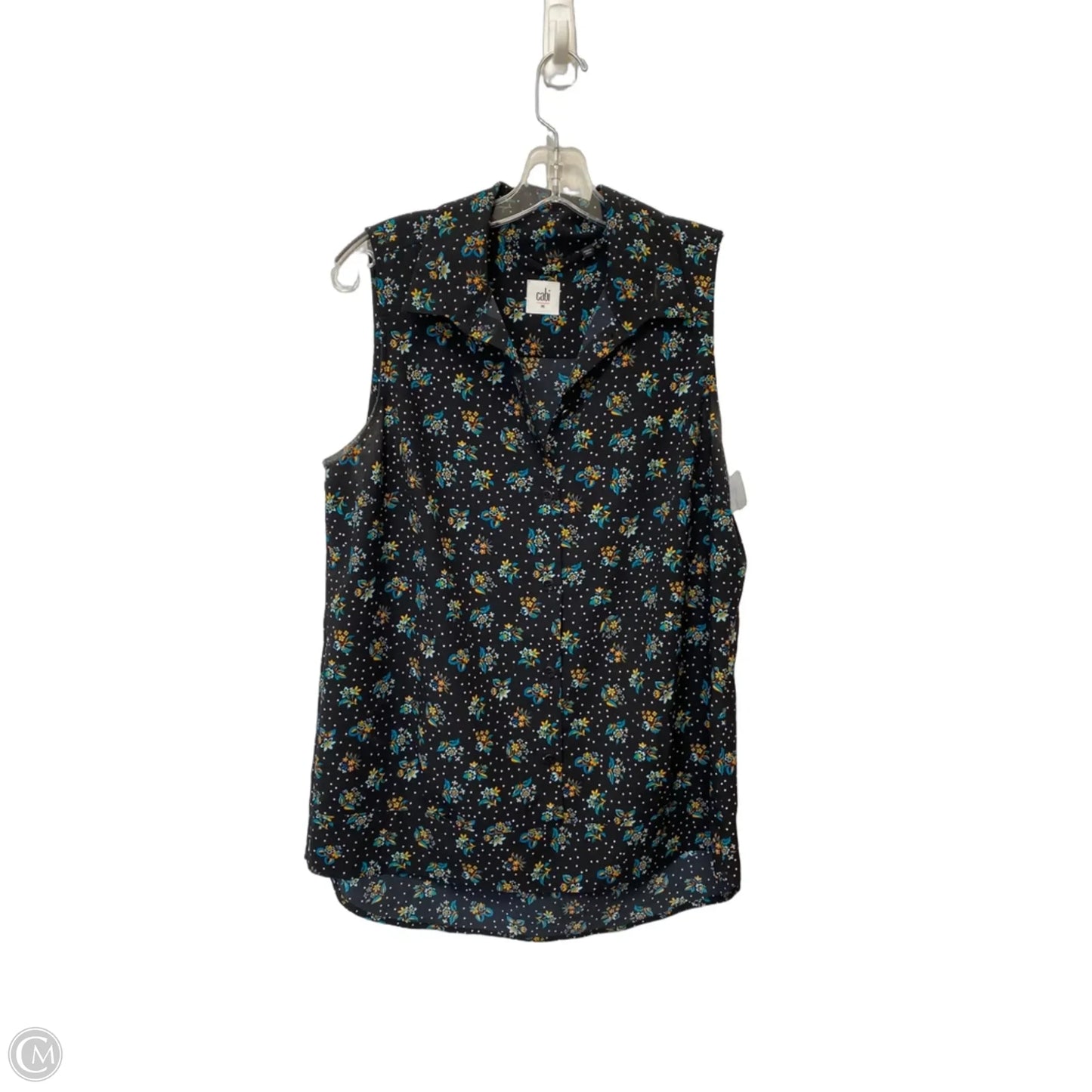 Top Sleeveless By Cabi In Floral Print, Size: M