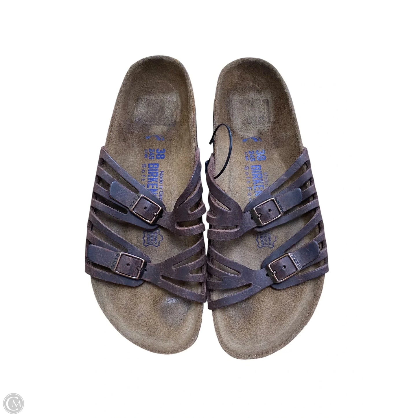 Sandals Flats By Birkenstock In Brown, Size: 7