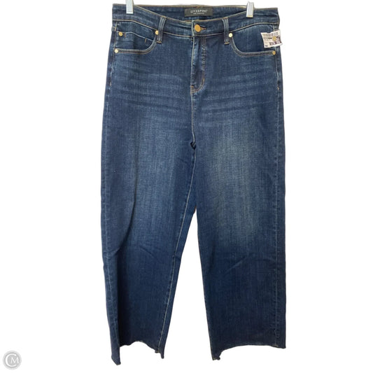 Jeans Wide Leg By Liverpool In Blue Denim, Size: 8