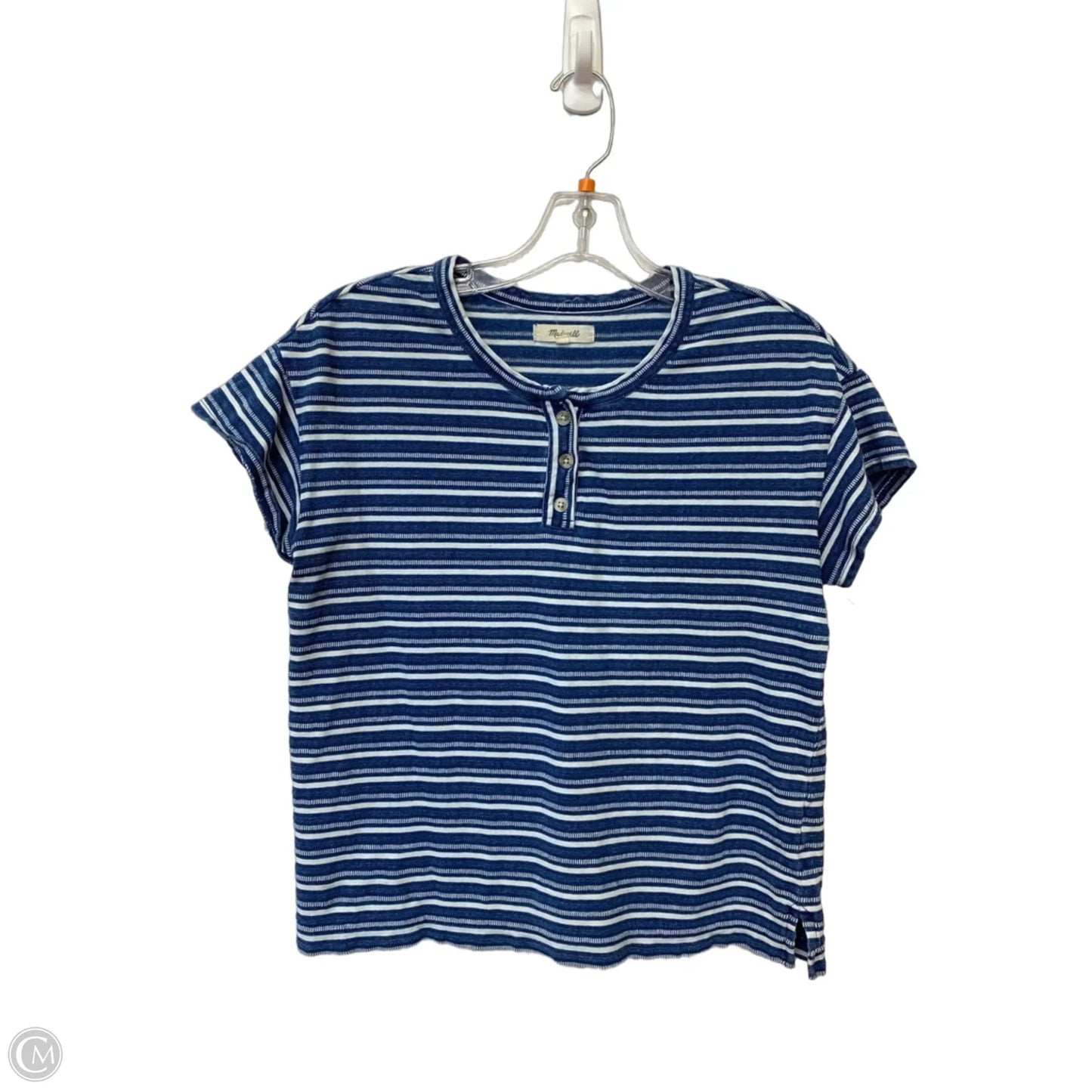 Top Short Sleeve By Loft In Blue, Size: S