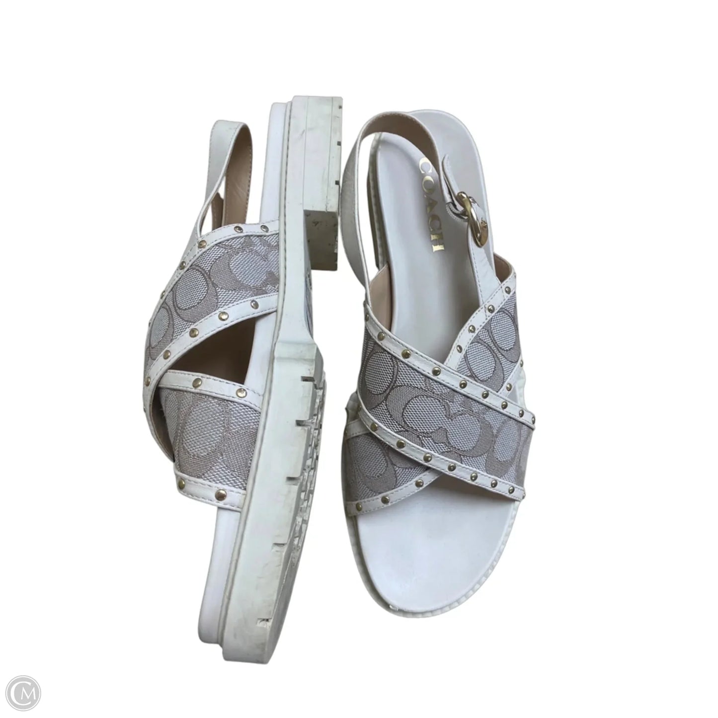 Shoes Designer By Coach In Cream, Size: 9.5