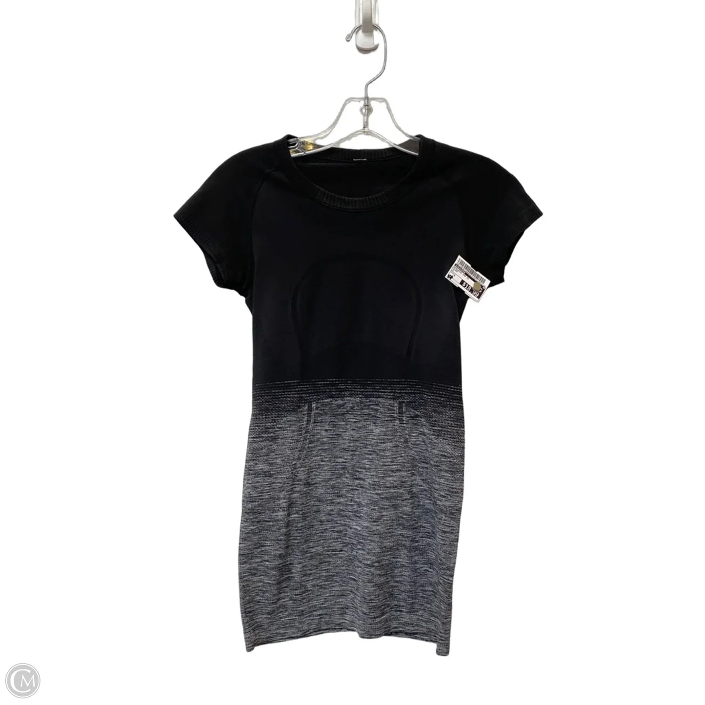 Athletic Top Short Sleeve By Lululemon In Black, Size: 2