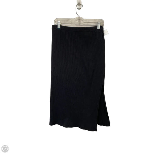 Skirt Midi By Time And Tru In Black, Size: L
