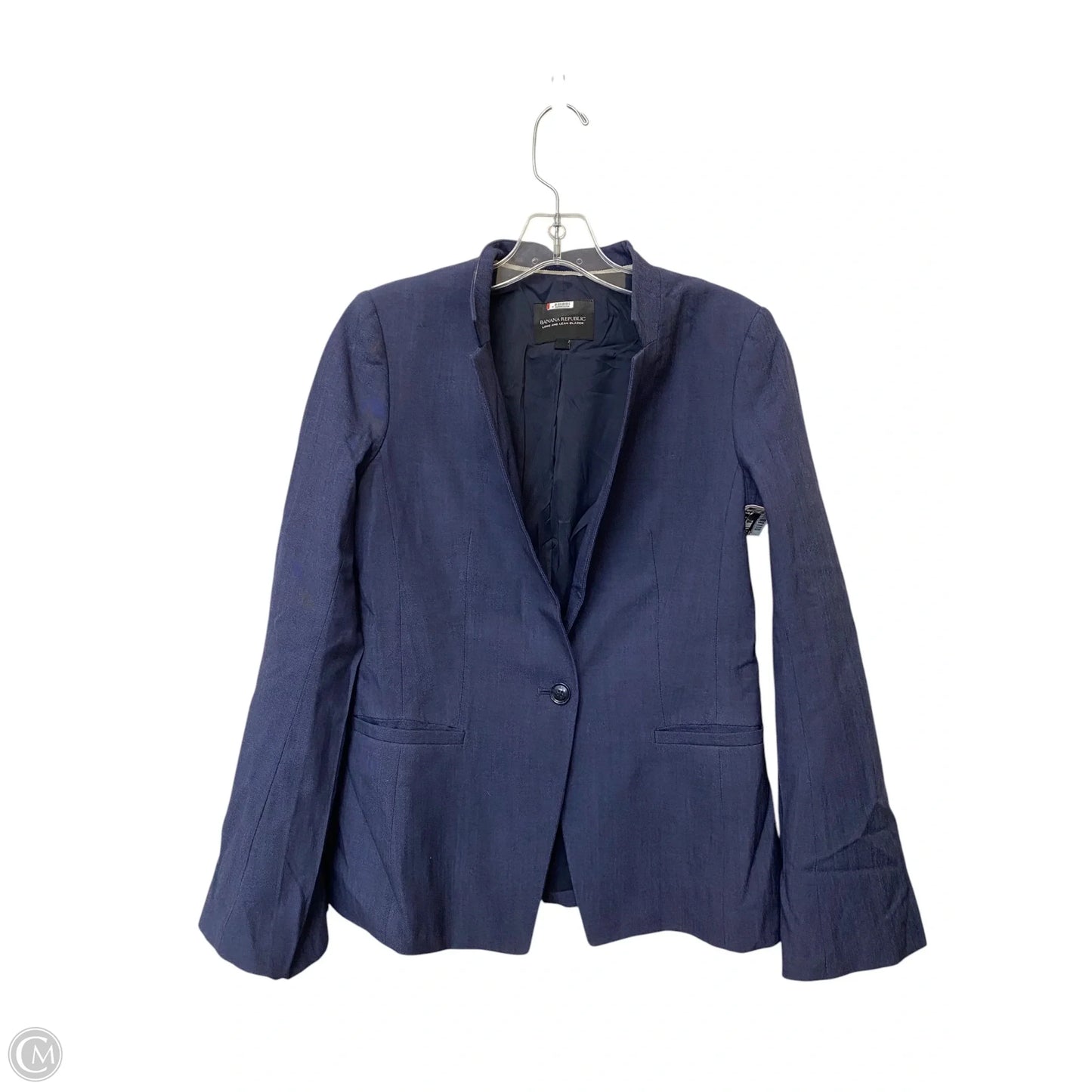 Blazer By Banana Republic In Blue, Size: 0