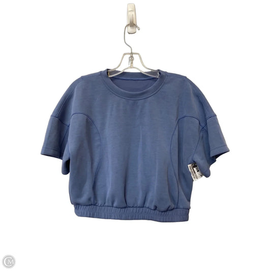 Athletic Top Short Sleeve By Lululemon In Blue, Size: 10