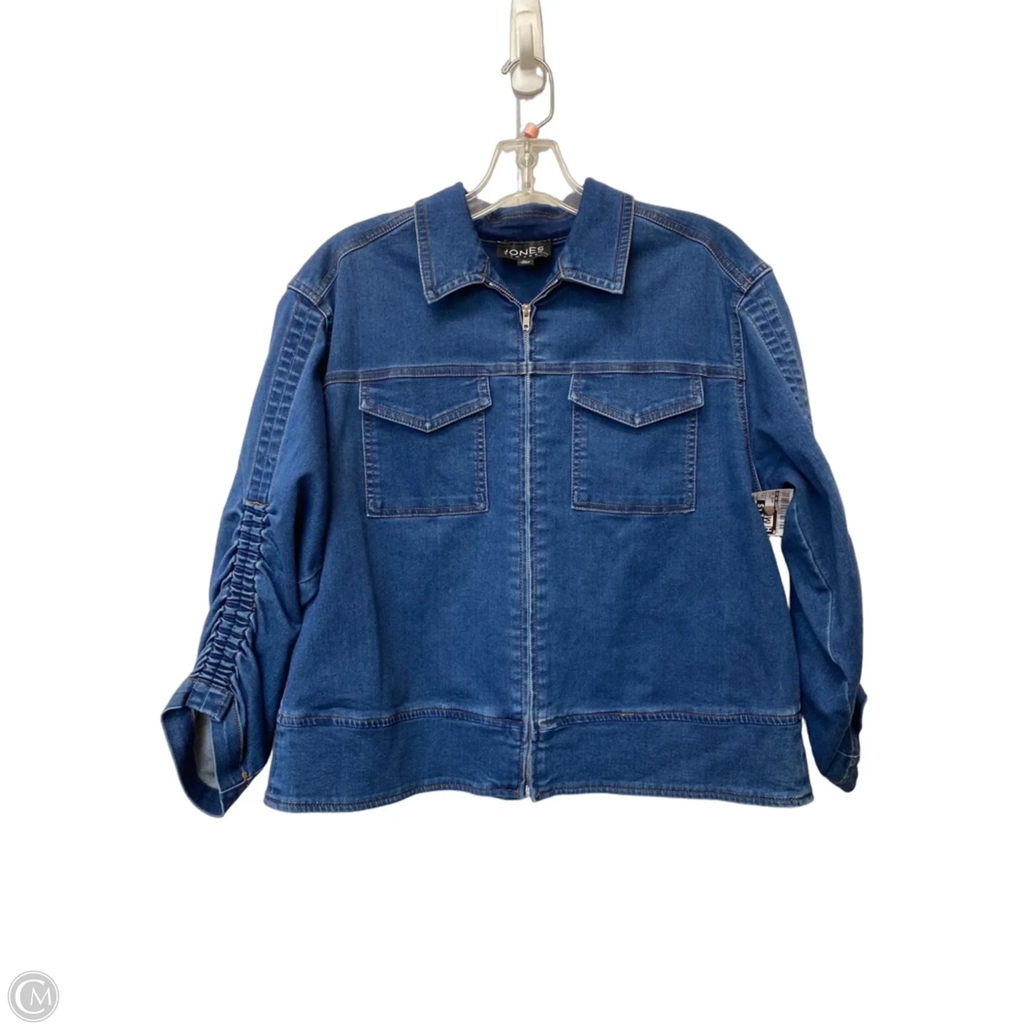 Jacket Denim By Jones And Co In Blue Denim, Size: Lp