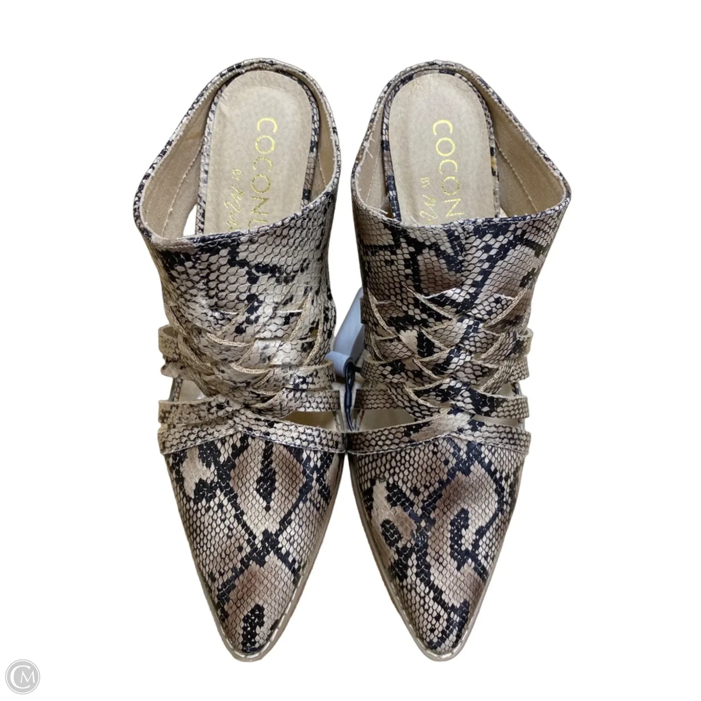 Shoes Heels Block By Coconuts In Snakeskin Print, Size: 8.5