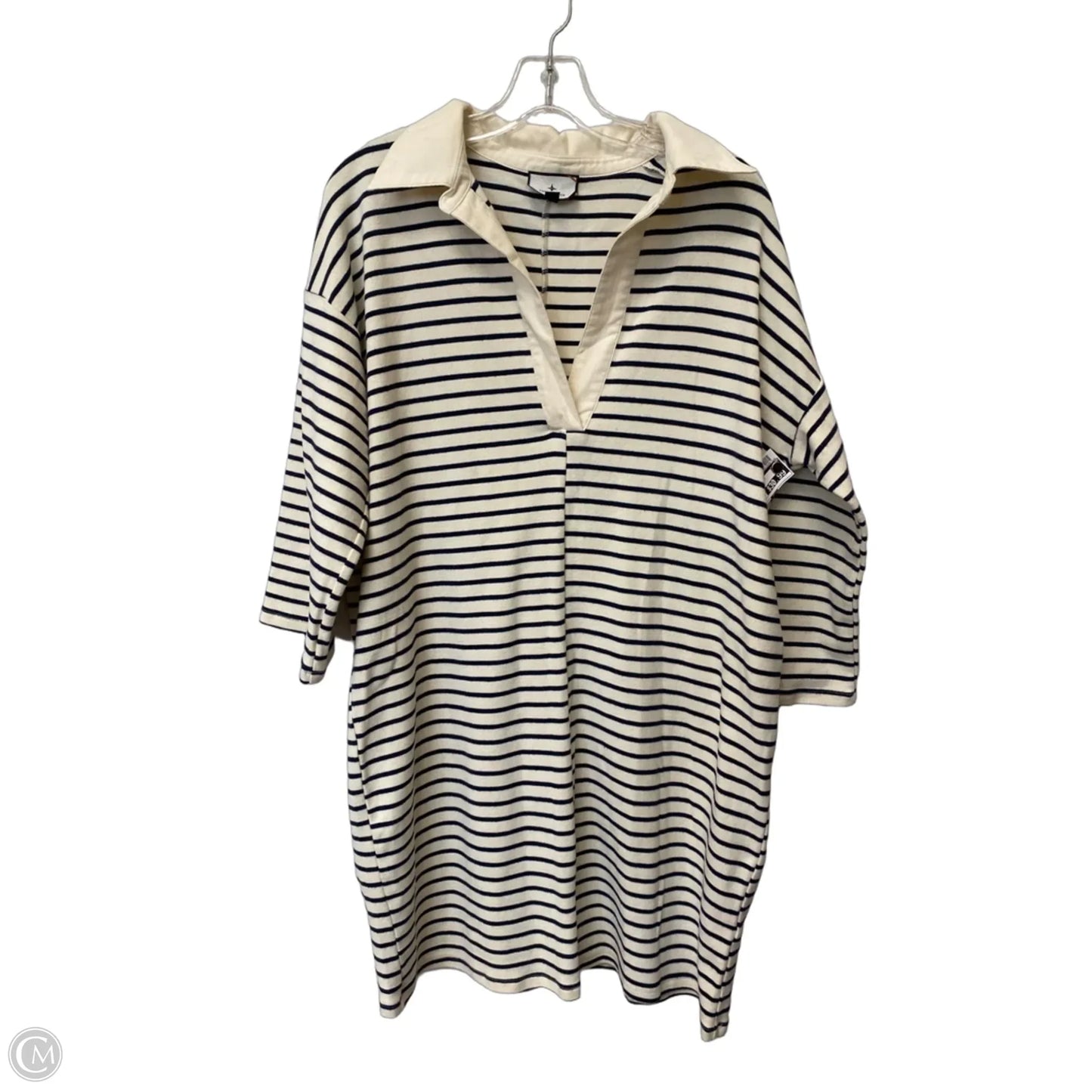 Dress Casual Midi By Tuckernuck In Striped Pattern, Size: L